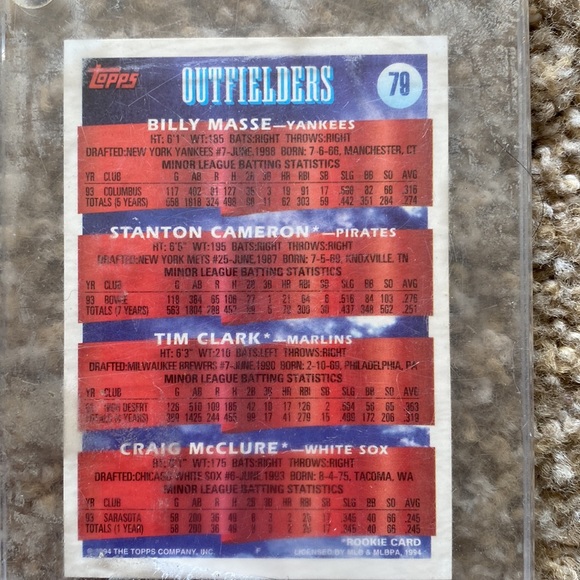 1994 Topps Prospects Baseball Card - Picture 2 of 4